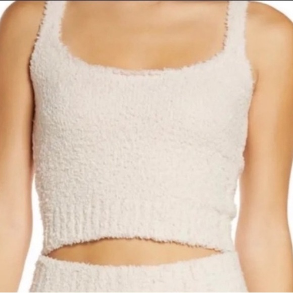 NWT SKIMS Bouclé Women's Vanilla  Tank Top Gentle ribbed design on bottom. - Picture 1 of 8